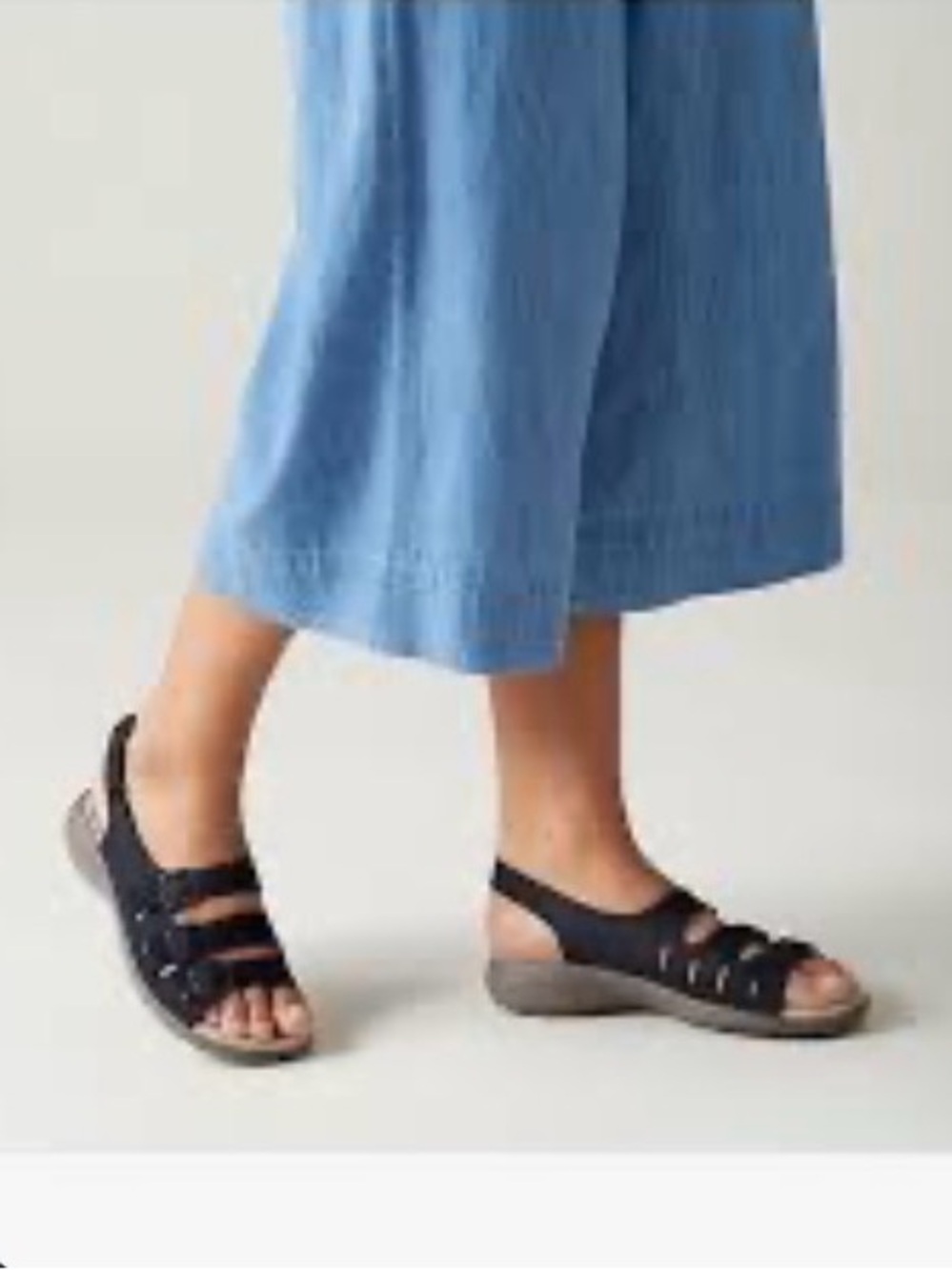Gently Used Women’s Navy Comfort Slingback Sandals
